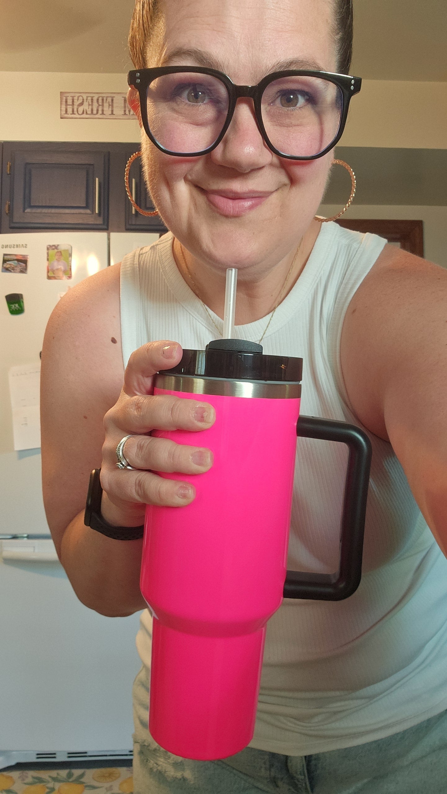 NEON Pink Stainless Steel Tumbler