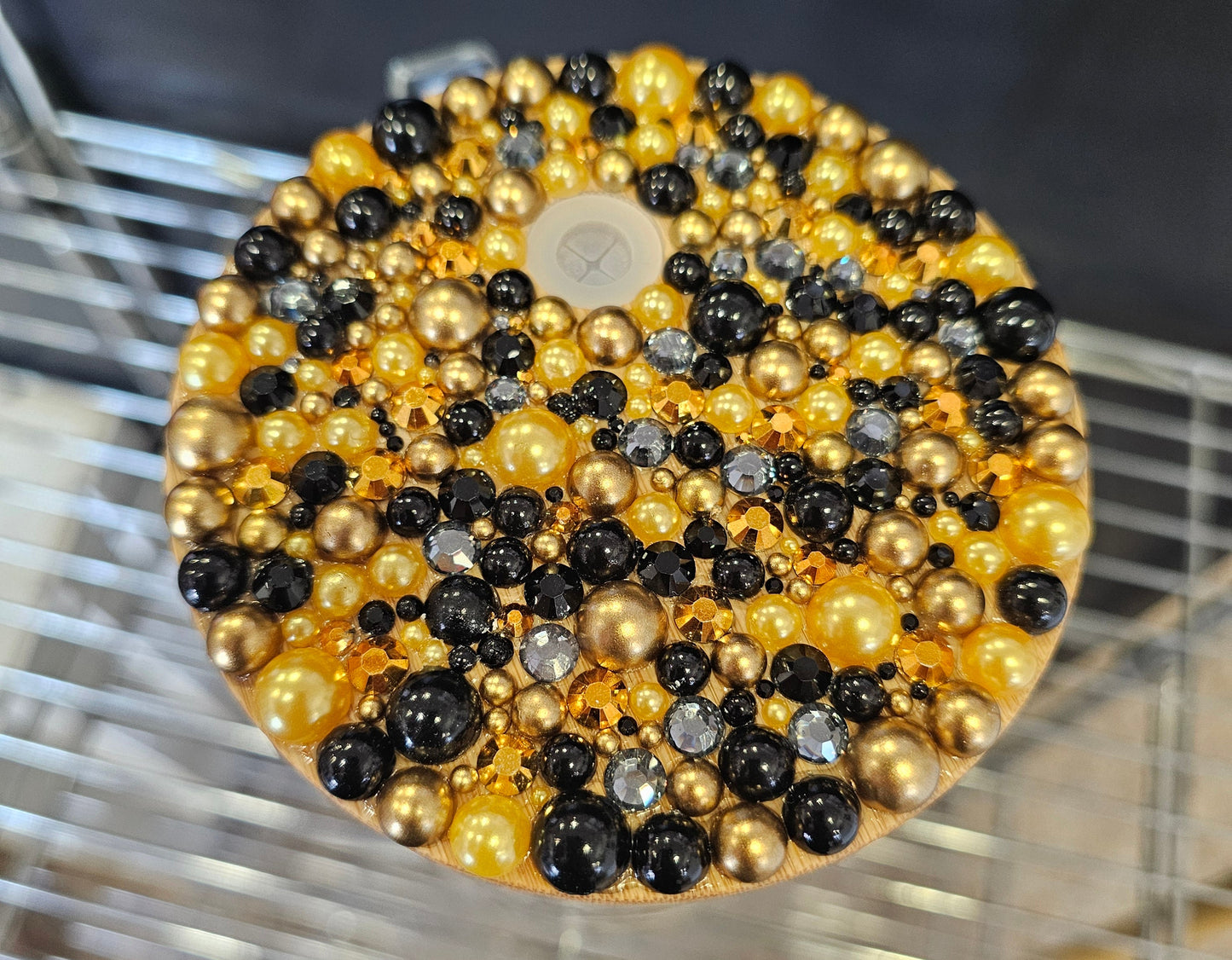 Black and Gold Leopard Hearts