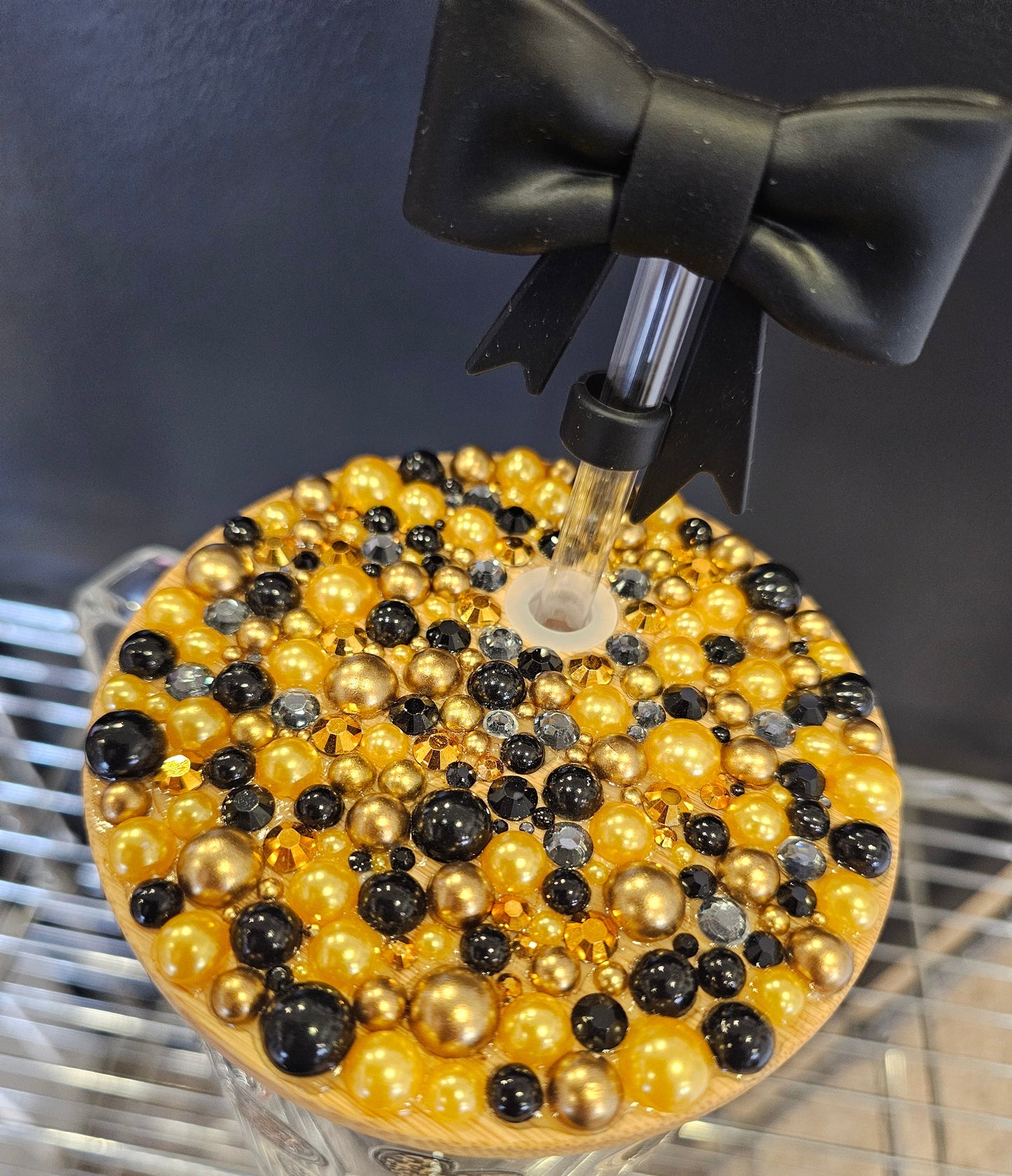 Black and Gold Leopard Hearts