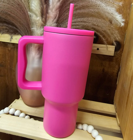 30oz Hot Pink Stainless Steel Tumbler