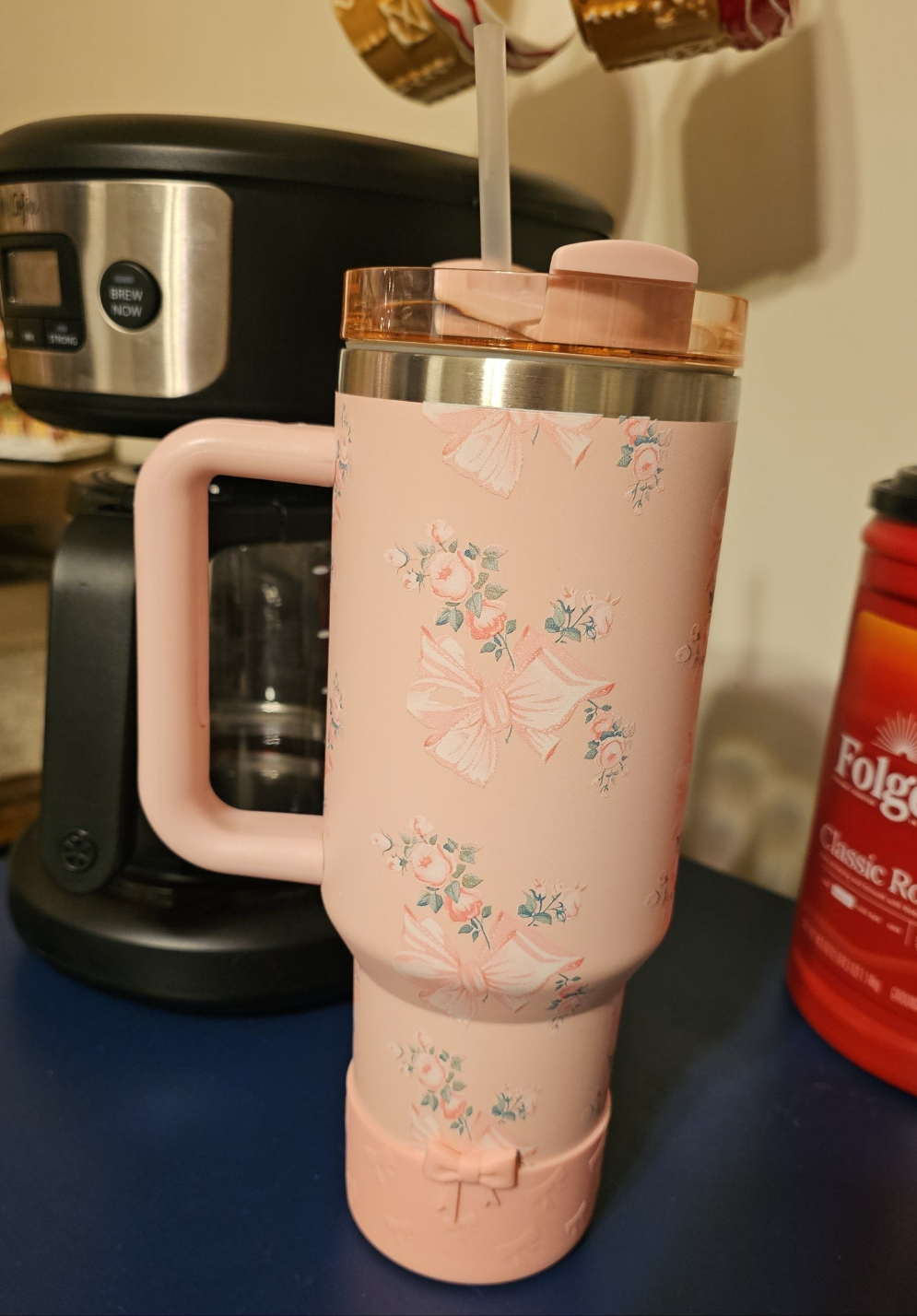 Pink Bow Stainless Steel Tumbler