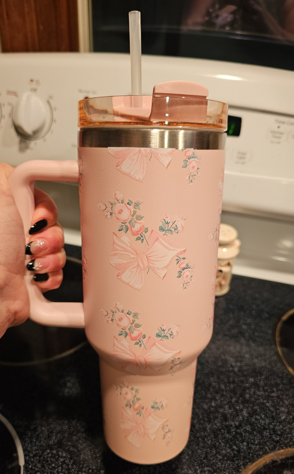 Pink Bow Stainless Steel Tumbler