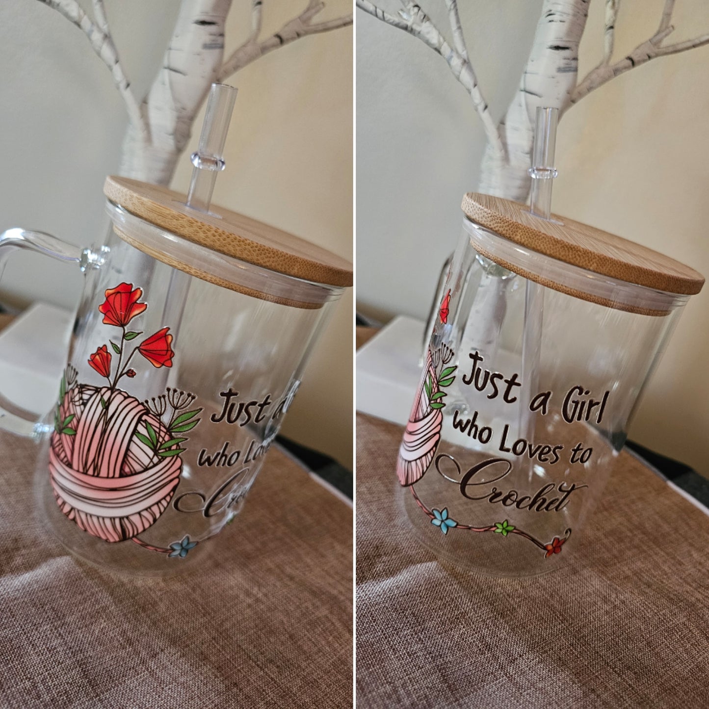 15oz Glass Coffee Mug