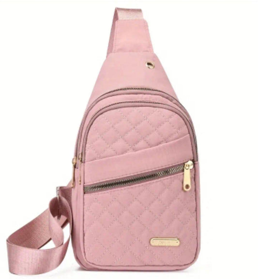 Pink Crossbody Chest Bag
