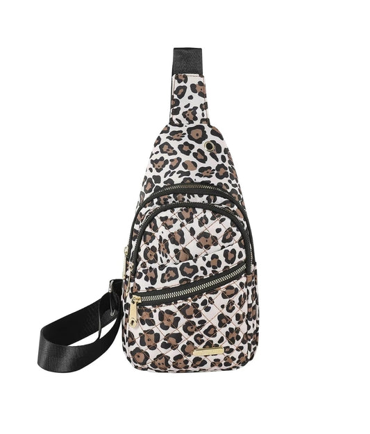 Cheetah/Leopard Print Crossbody Chest Bag