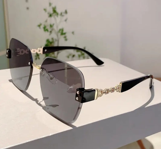 Black Rimless Sunglasses