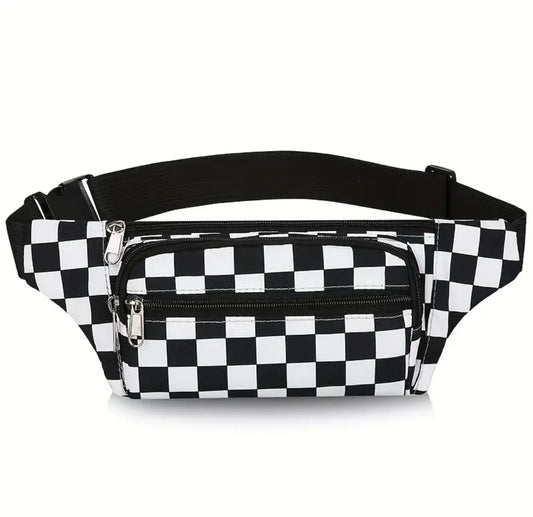 Retro Checkered Waist Bag