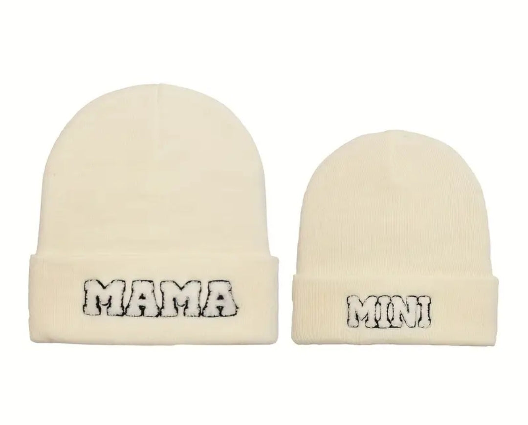 MAMA and MINI Beanie Set