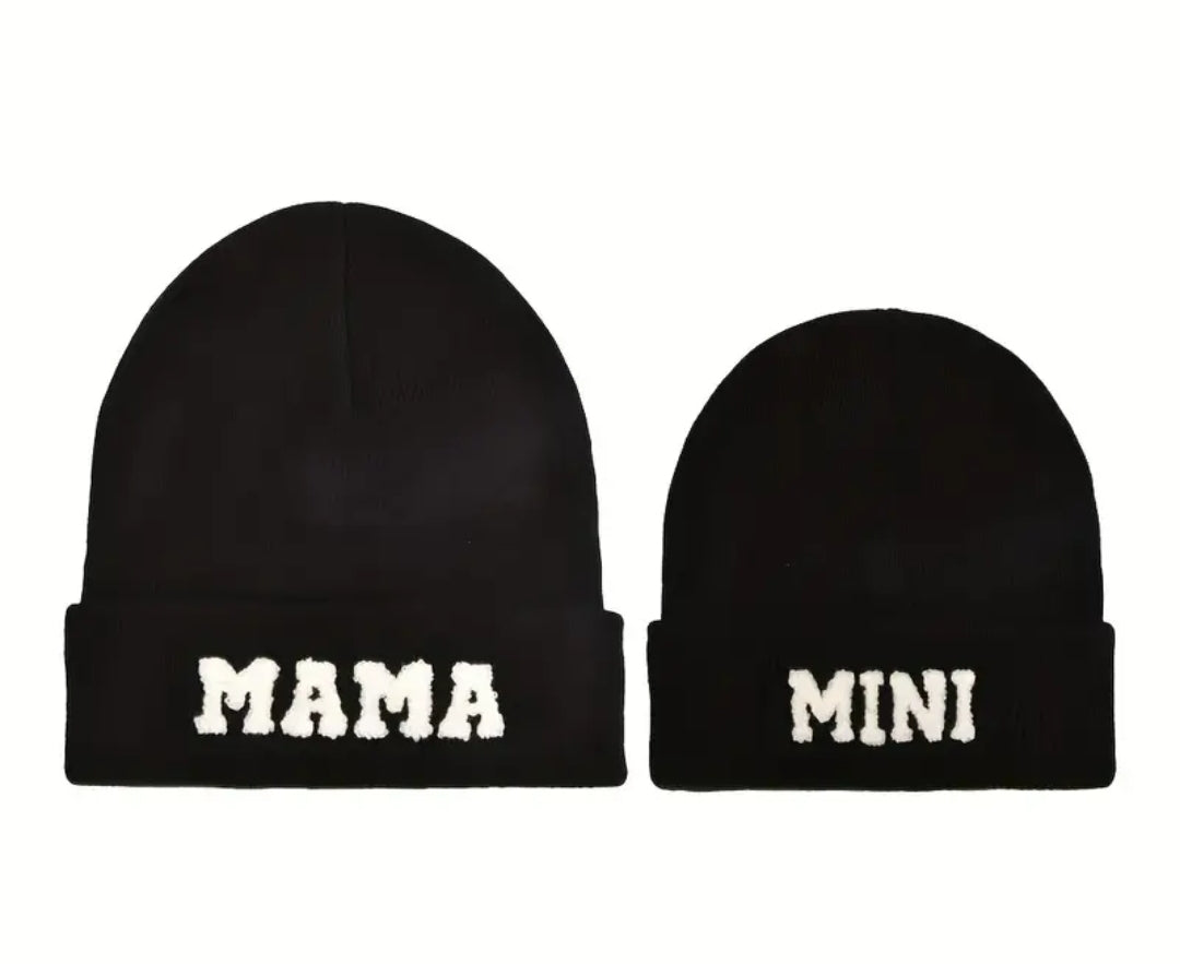 MAMA and MINI Beanie Set