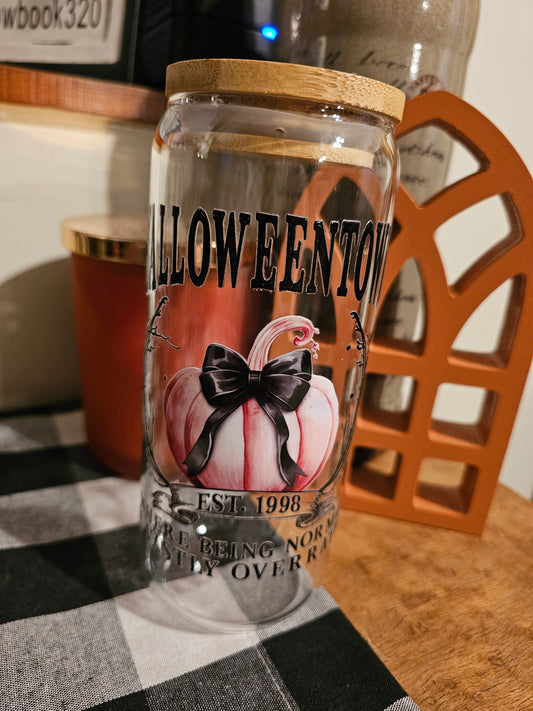 20oz Halloween Town Glass Tumbler