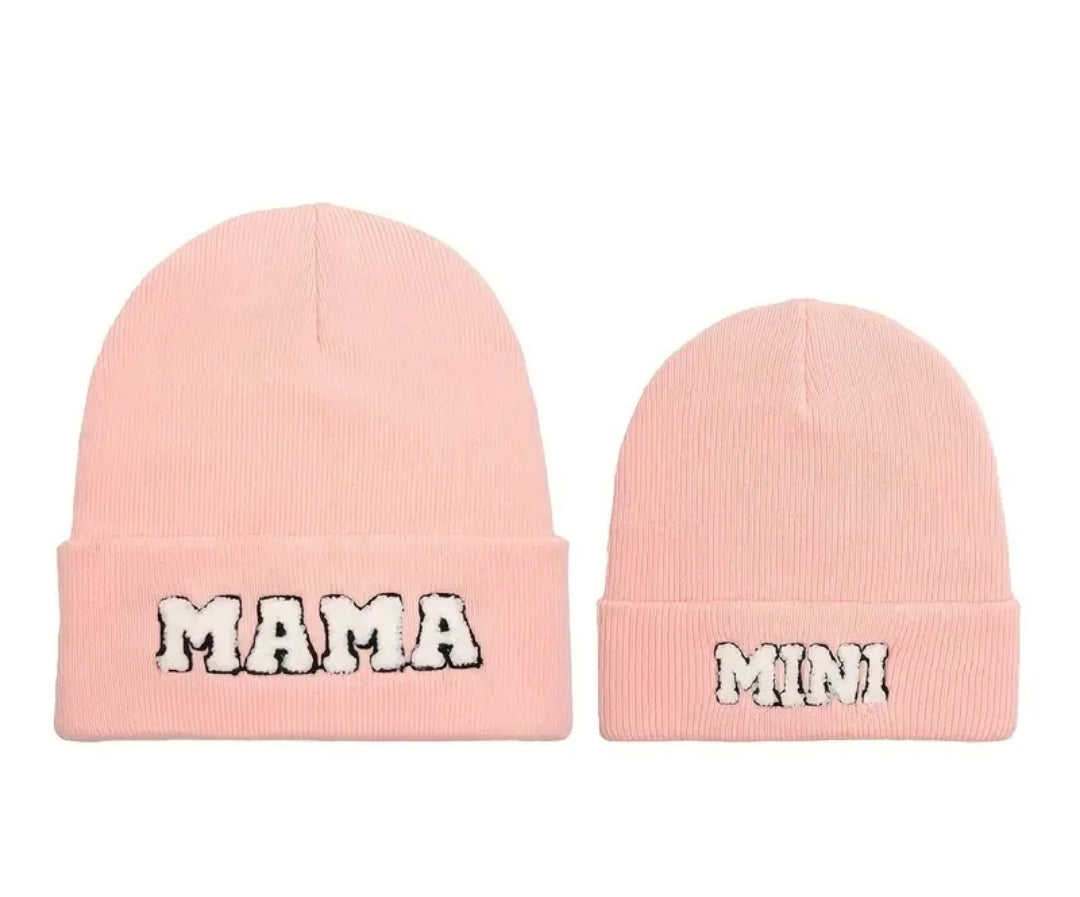 MAMA and MINI Beanie Set