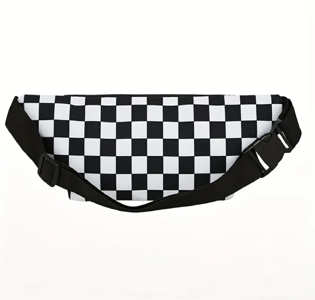 Retro Checkered Waist Bag